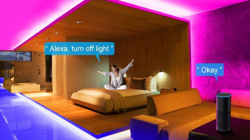 Tira de luces LED Minger con control por app y micrófono | $17 | Amazon | Usa el código AZYAGP4CFoto: Amazon